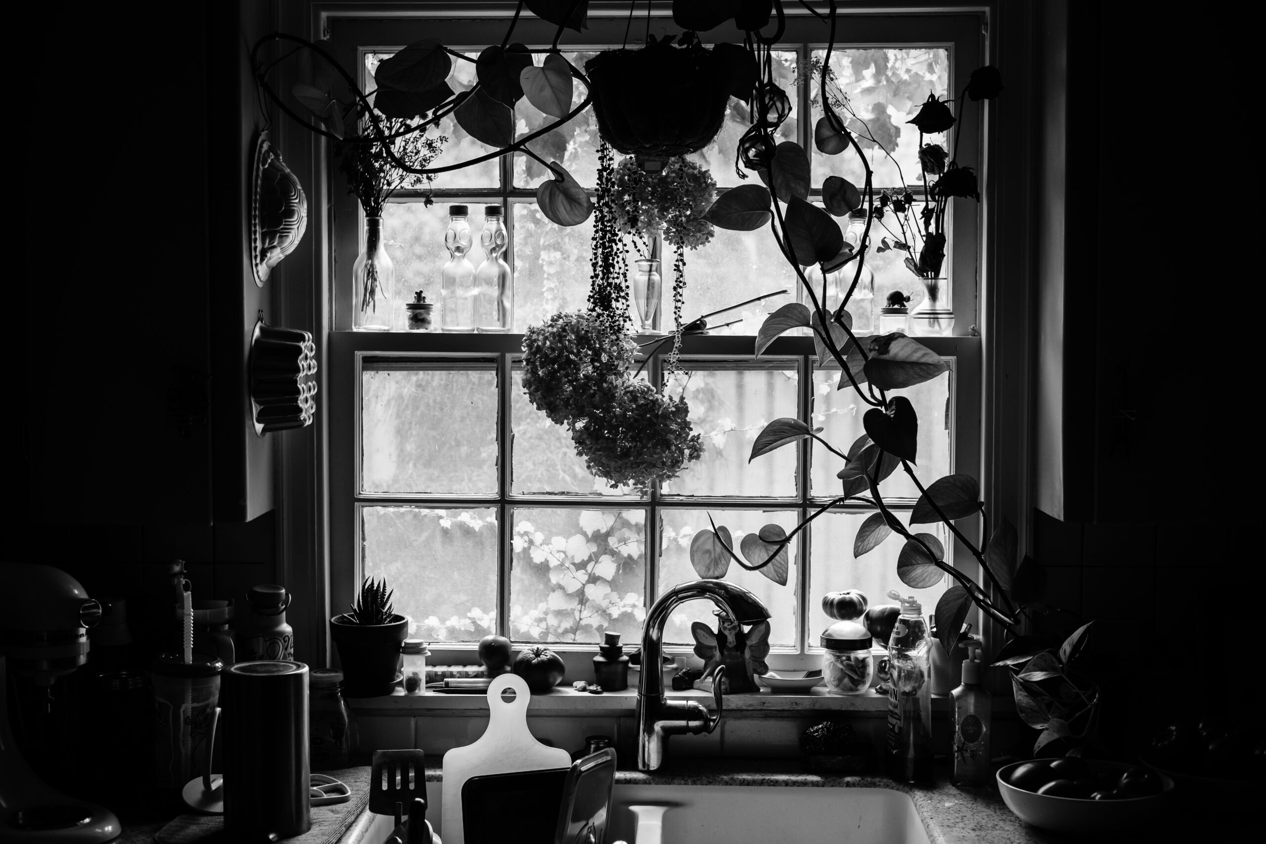 Kitchen, art, black and white, fujifilm x-pro3